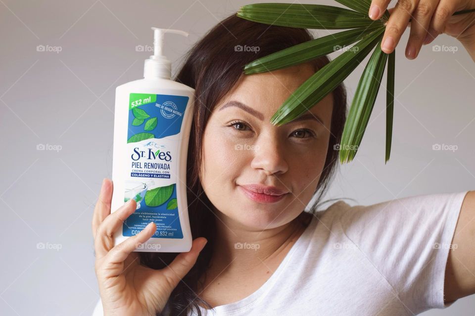 Showing skin care product