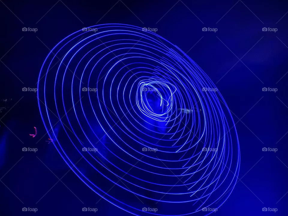 Blue light spirals