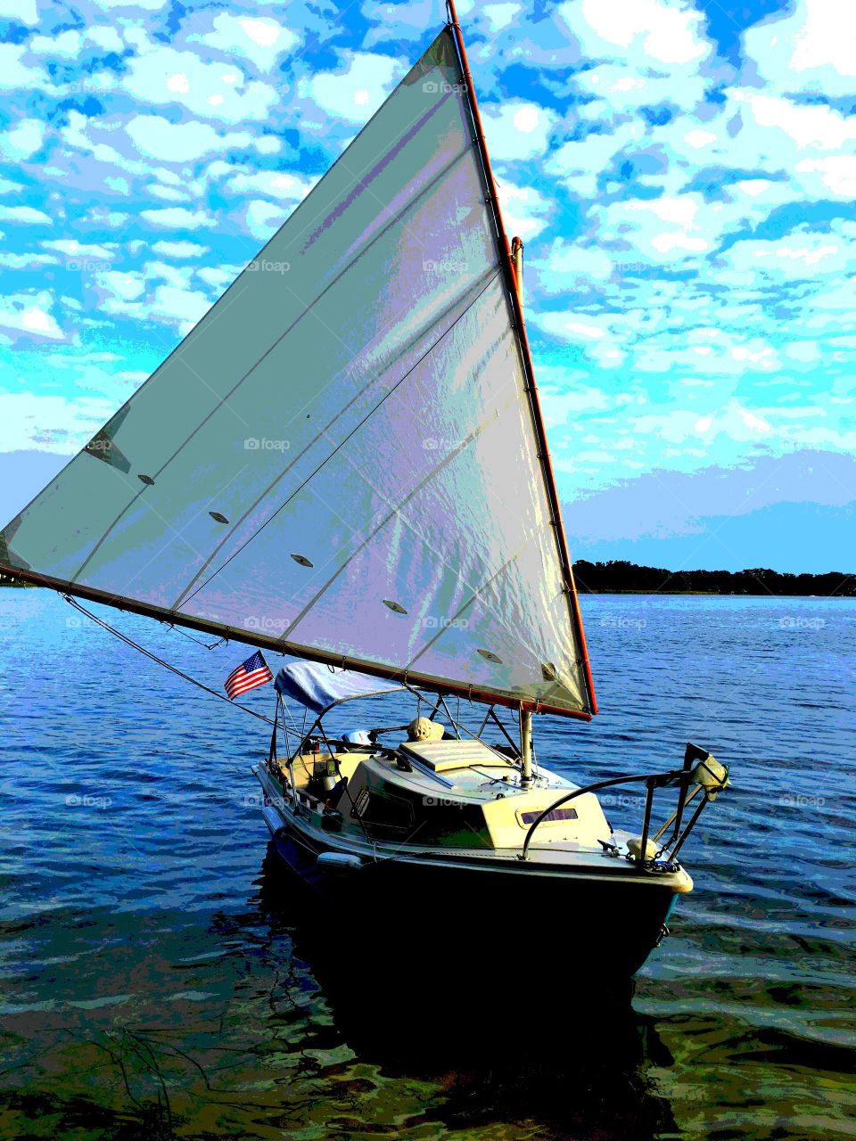 Water, Watercraft, Sailboat, No Person, Boat