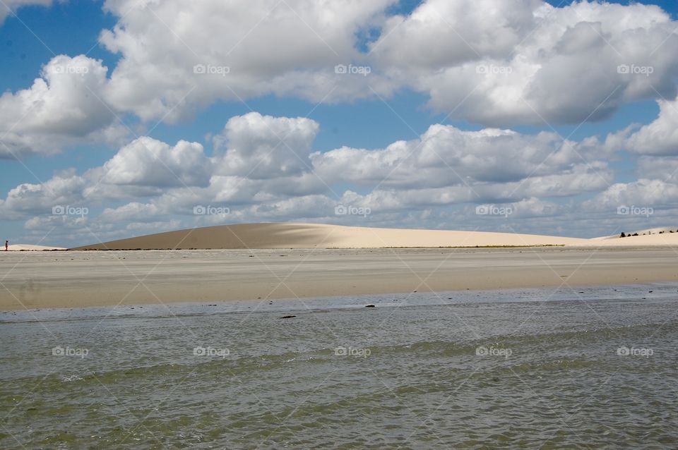 White dunes in Jericoacoara beach 
