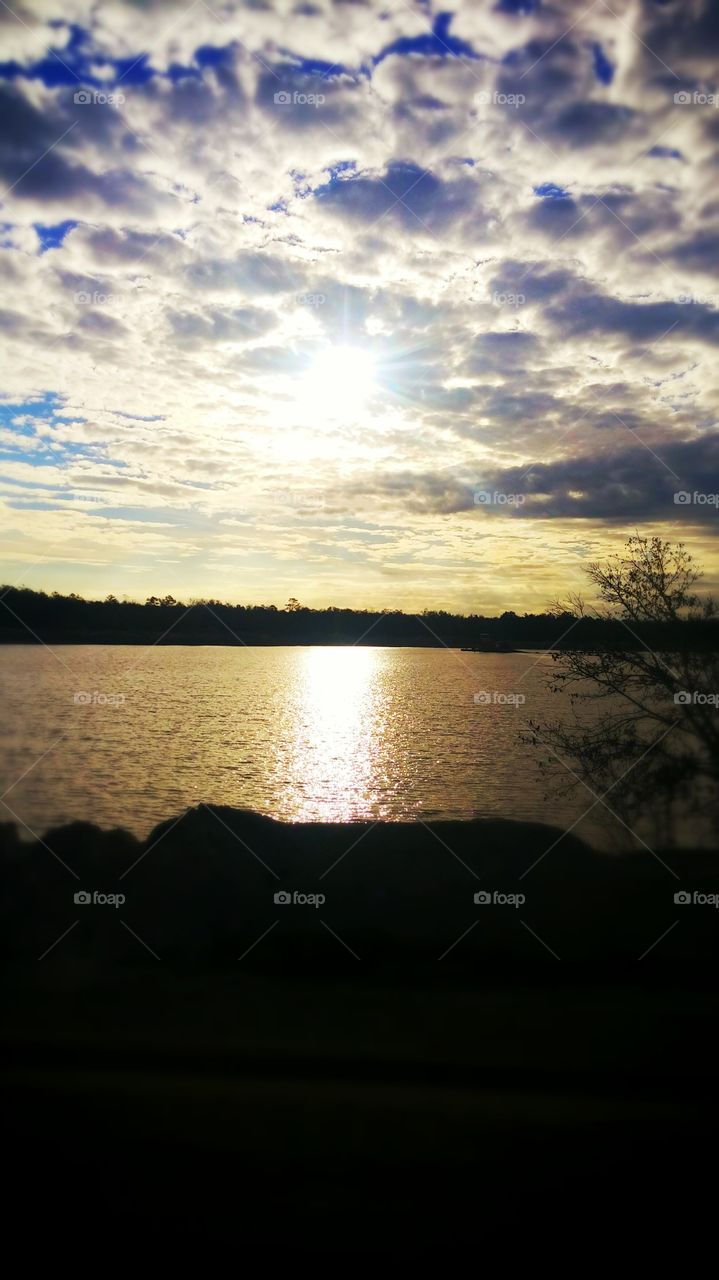 Sunset, Lake, Water, Dawn, Landscape