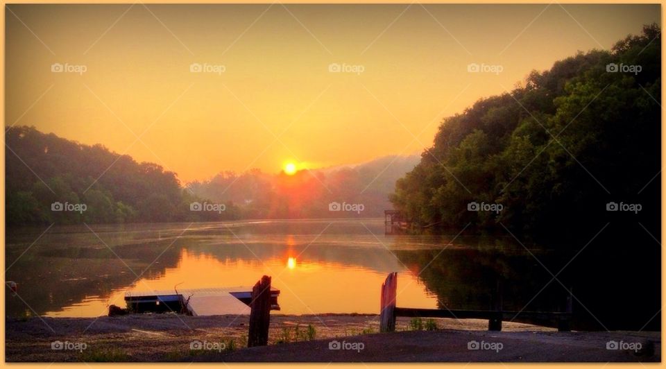 Boat dock Sunrise