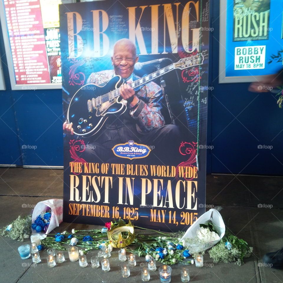 BB King NYC- outside the club on 42nd St.