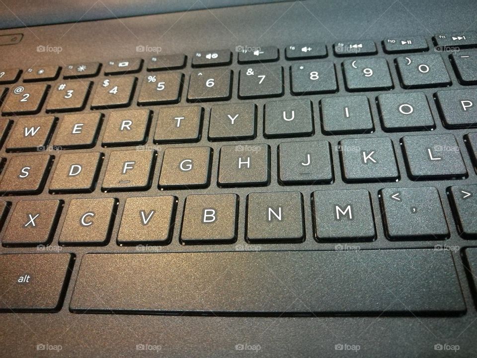 A black notebook keyboard