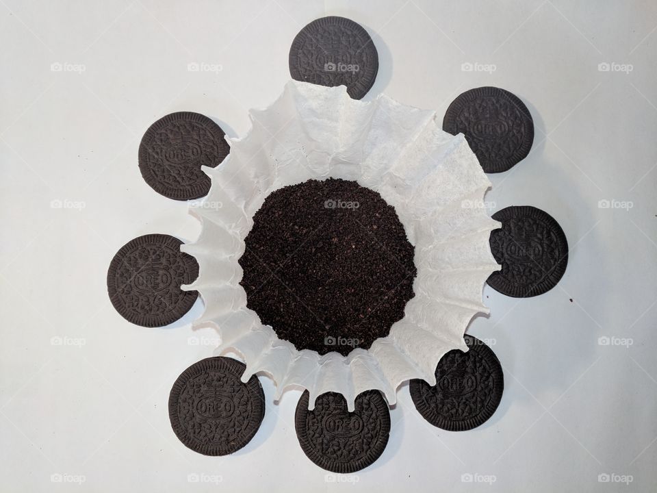 Oreo coffee clock art