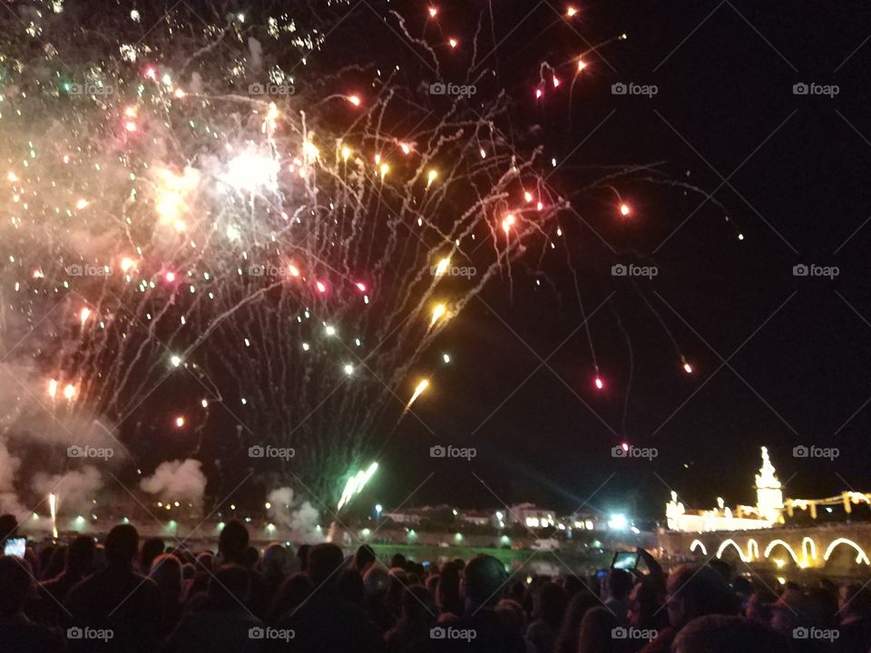 Celebration, Christmas, Festival, Fireworks, People