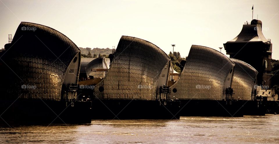 London. Thames barrier