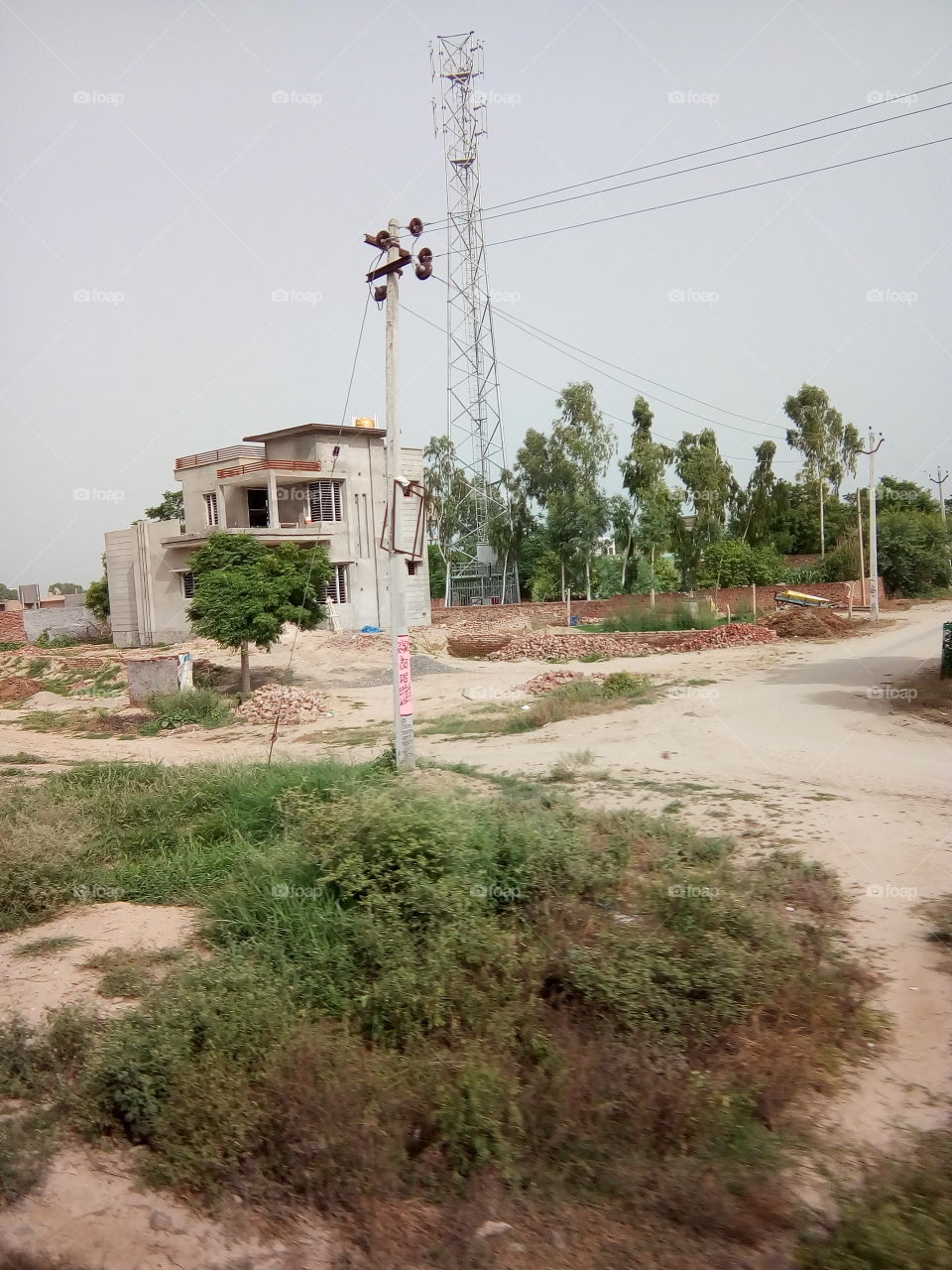 natural beautiful seen of a village in India