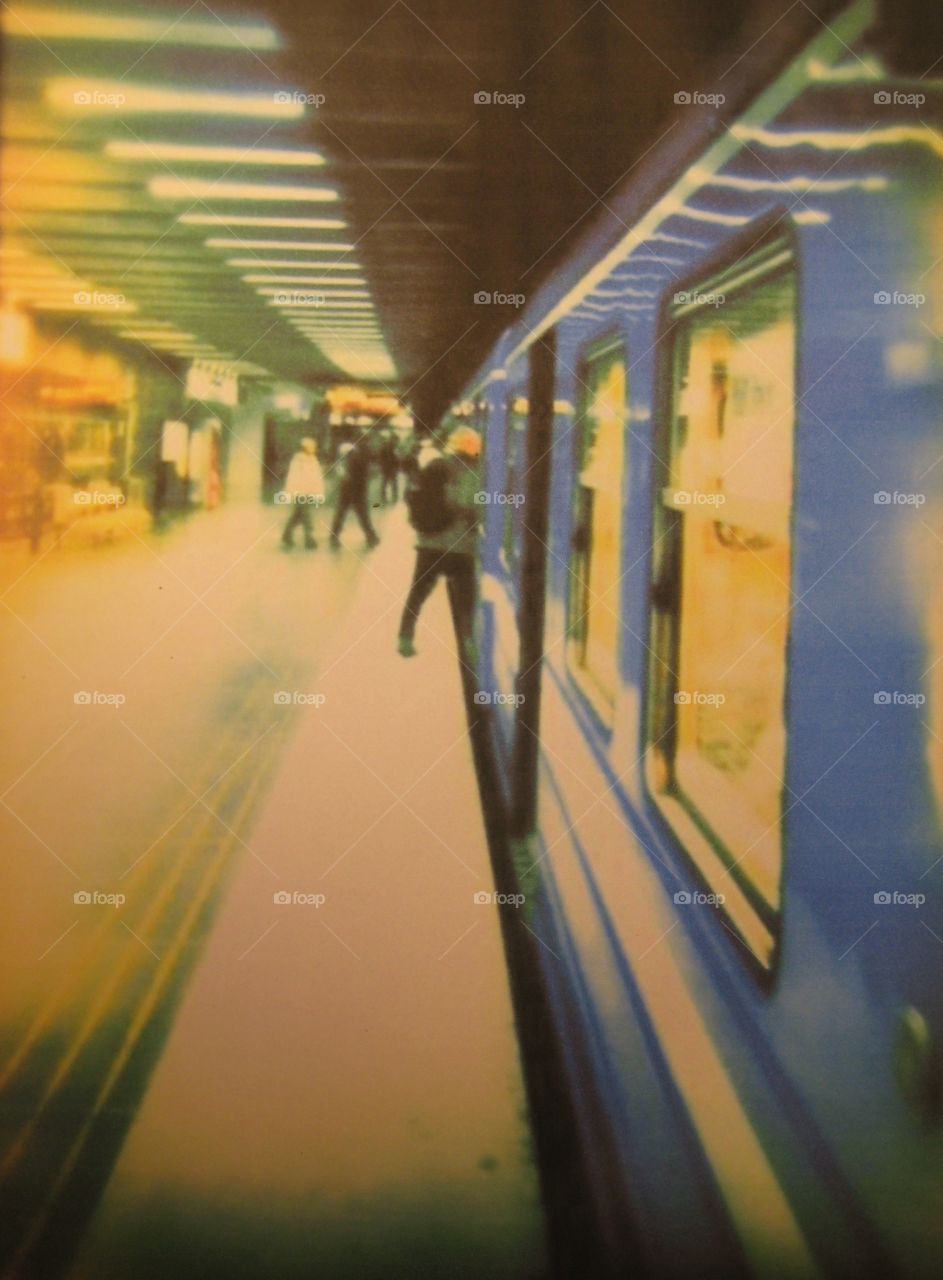 Metro subway commuting 