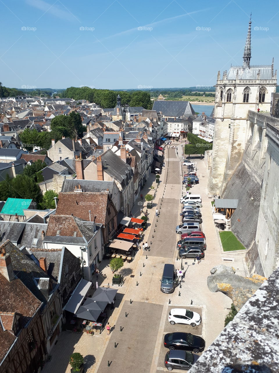 Cityscape from wall of castle Amboise