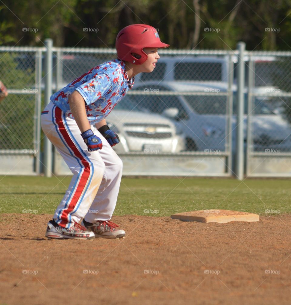 Baseball player in ground