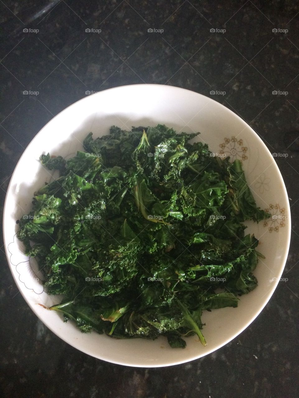Home cooked kale 
