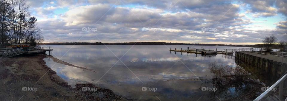 Panoramic lake view