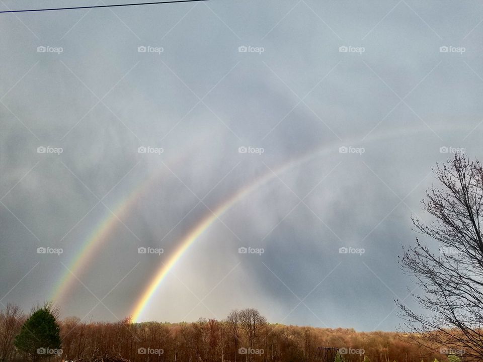 rainbow in the stormclouds