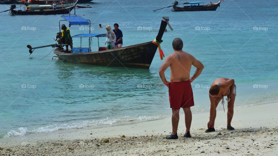Water, Beach, Seashore, People, Recreation