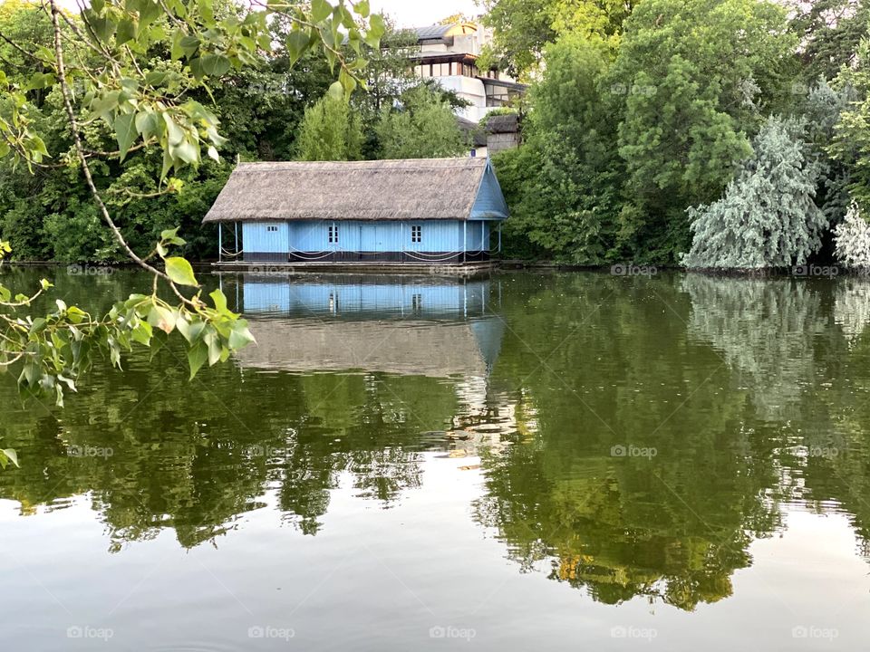 One lake two houses