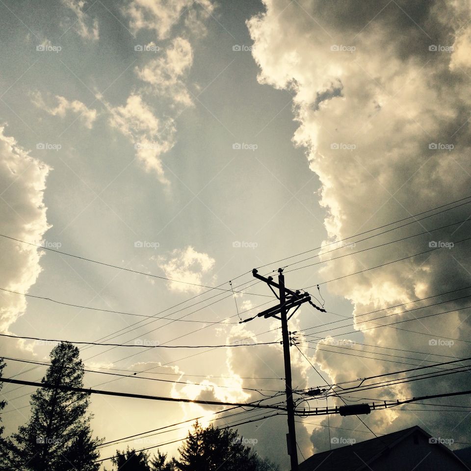 Phone wires and Clouds