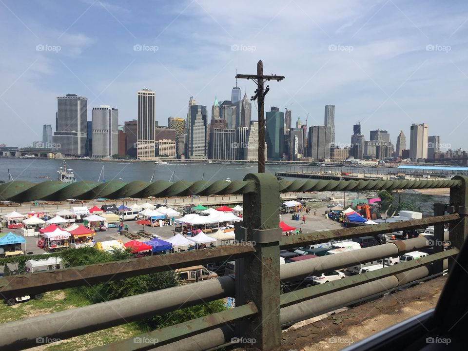 Manhattan From a distance . A view of Manhattan 