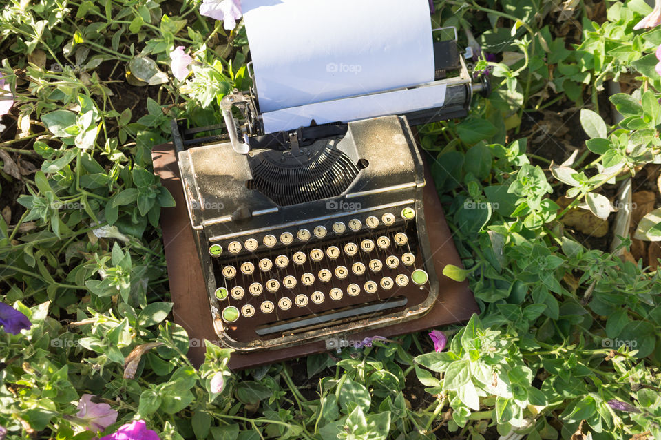 Old typewriter for writers