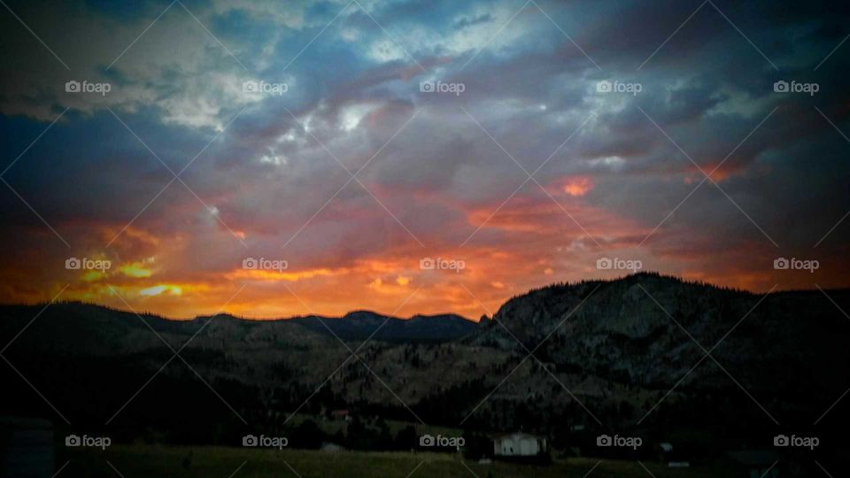 Sunset on top of Storm Mountain
