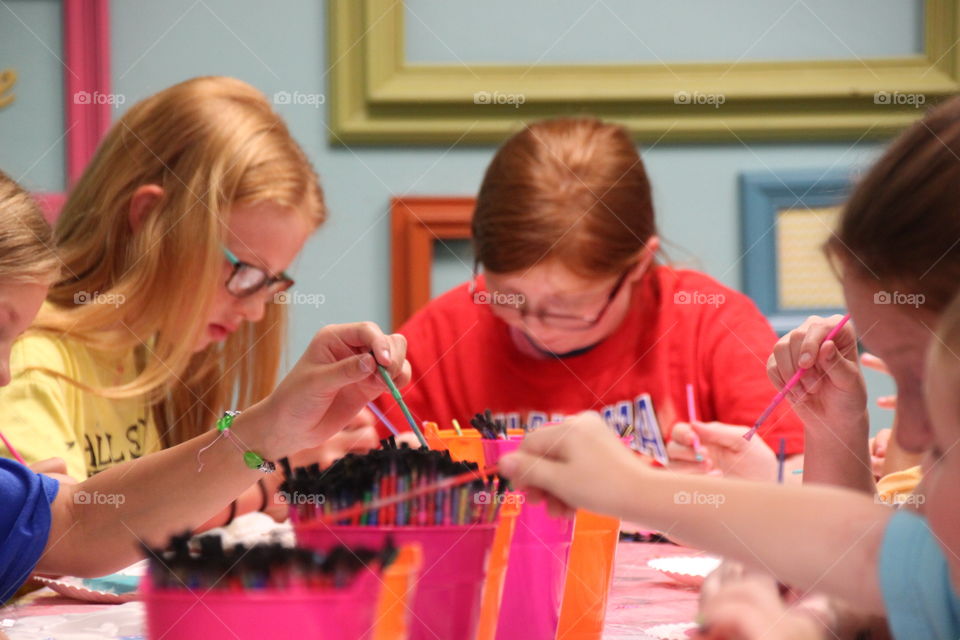 Girls painting Party