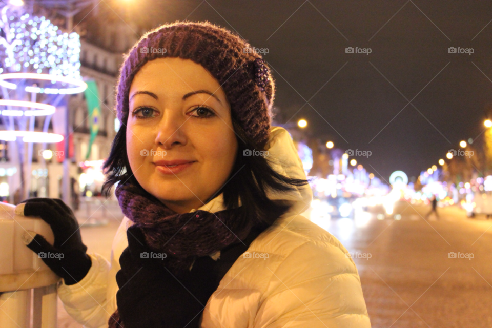 winter girl happy smile by Elina