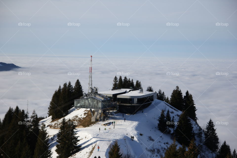 Alpen Wolkenmeer Bezau Sonnenschein Österreich Bergstation