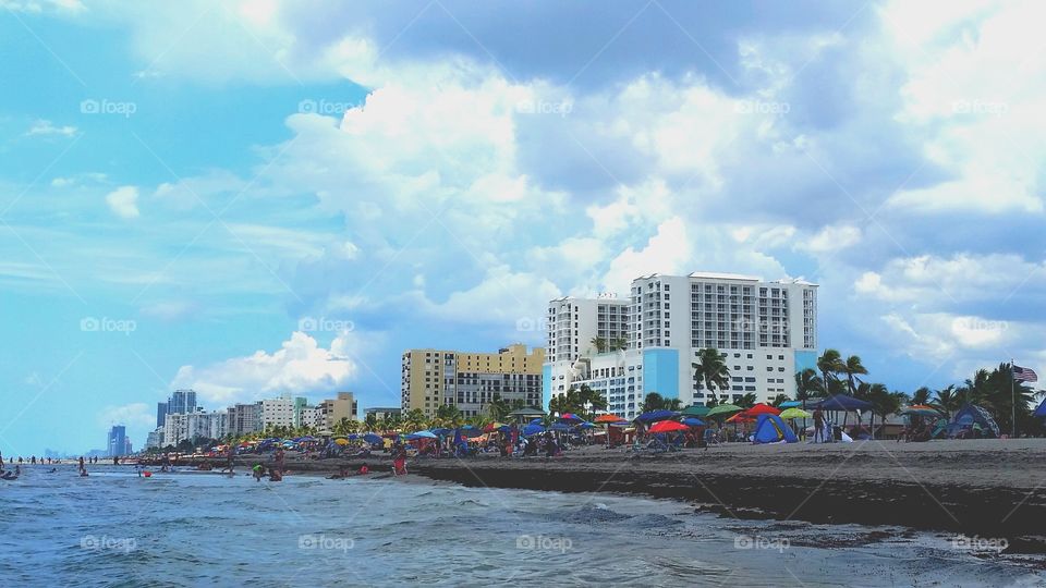 Hollywood Beach Skyline in Florida