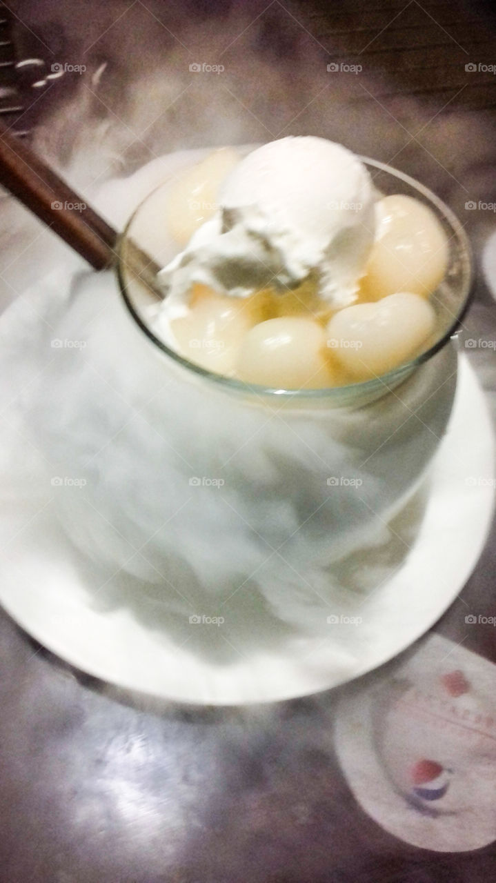 Rambutan ice-cream