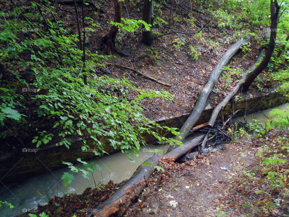 abandoned river in concrete in the city of Kiev