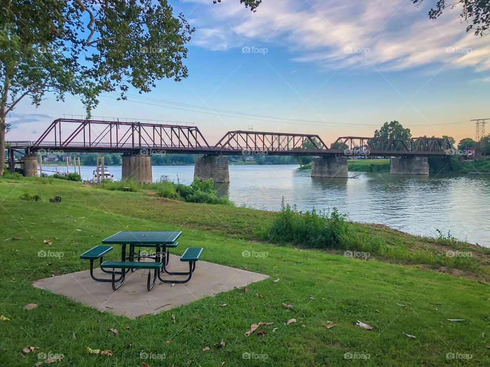 Railroad Bridge over water