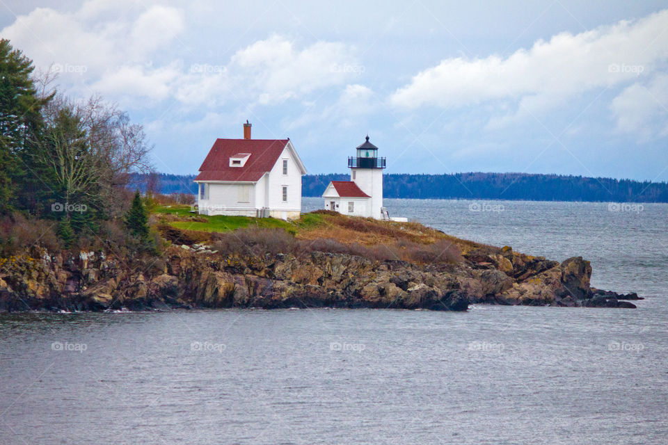 Distant view of lighthouse