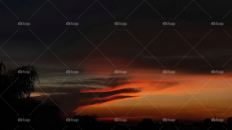 Beautiful sunset,red,Orange,sunset,colorful,landscape,nature,clouds,cloudy,sky,Beautiful