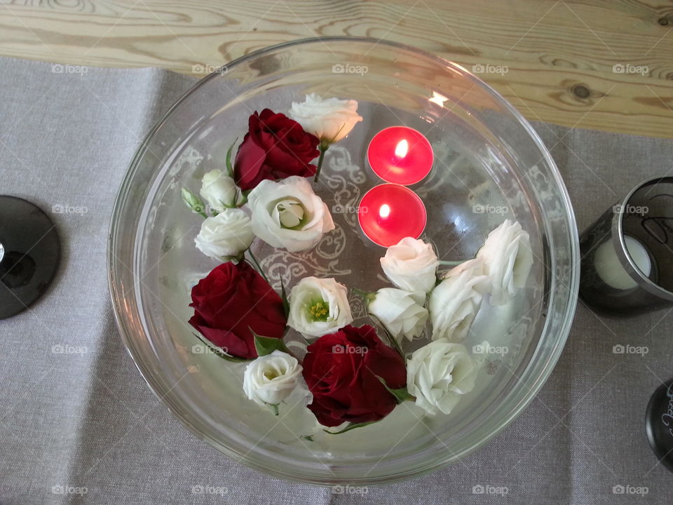 flowers in a bowl