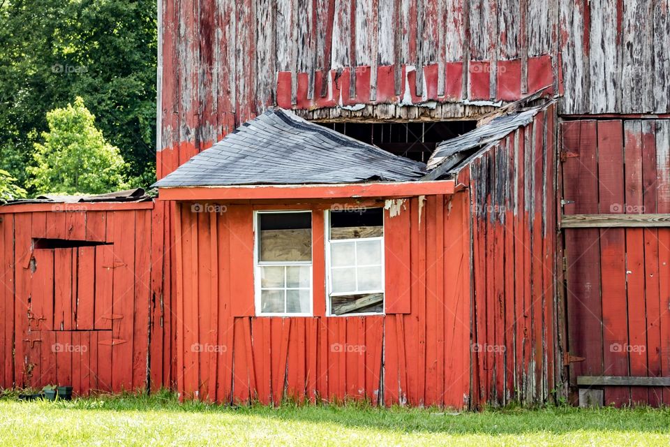 Imperfect red barn