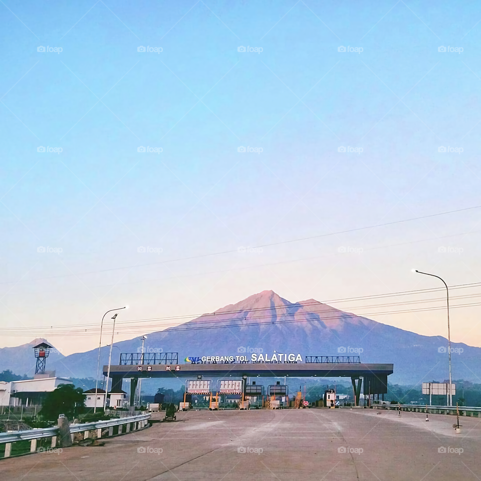 Merbabu mountain location in central java Indonesia