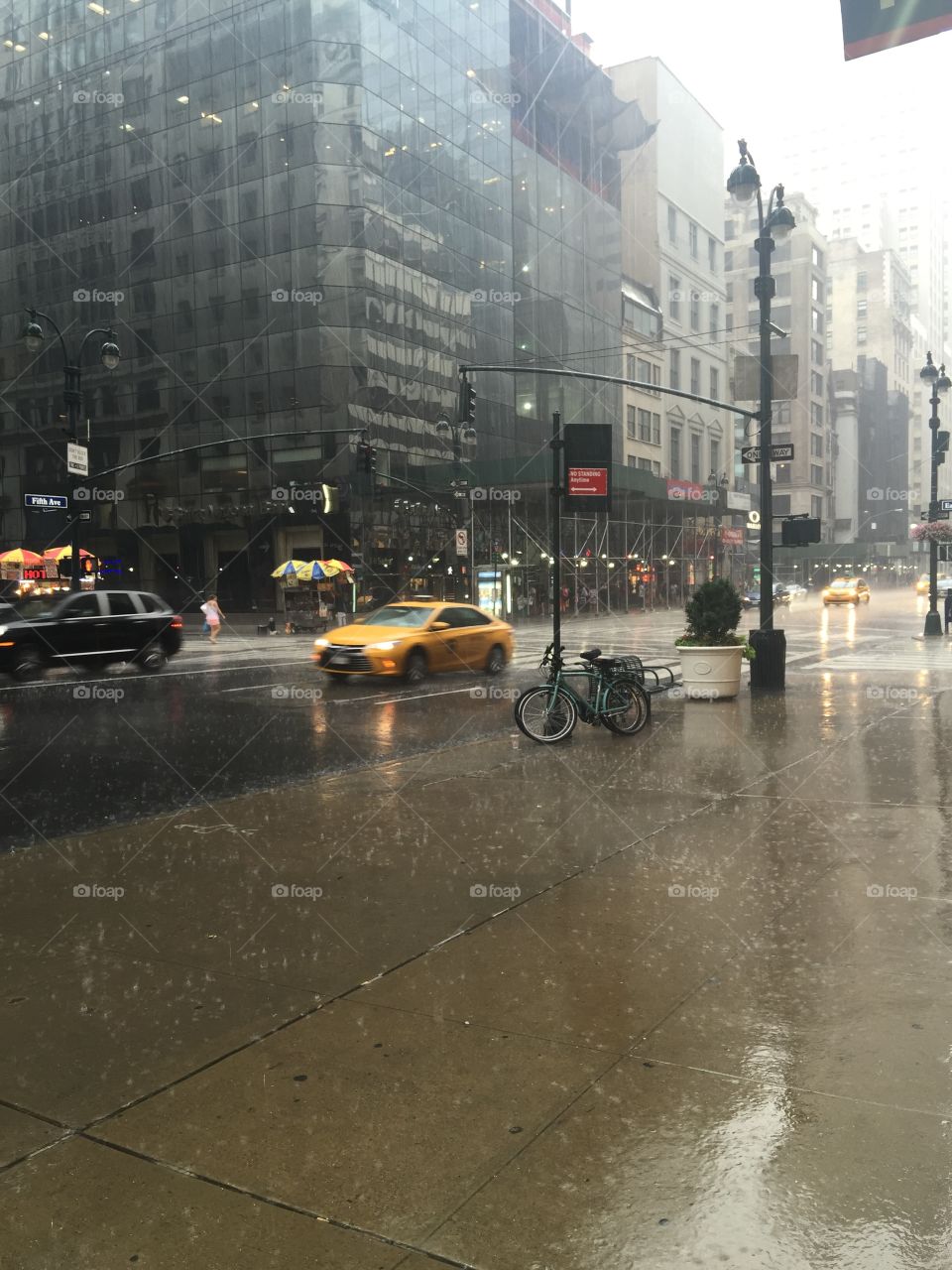 Rainy autumn in New York