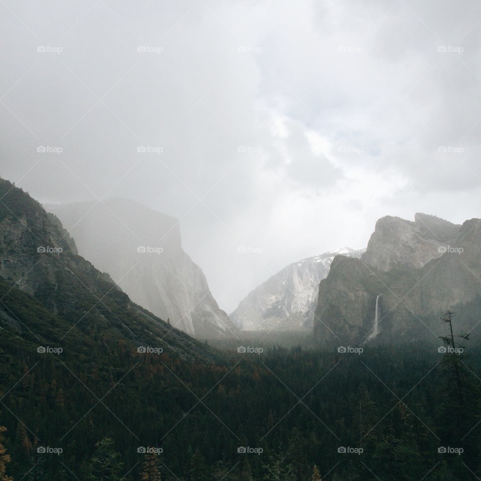 Mountain, Landscape, Snow, Fog, Travel
