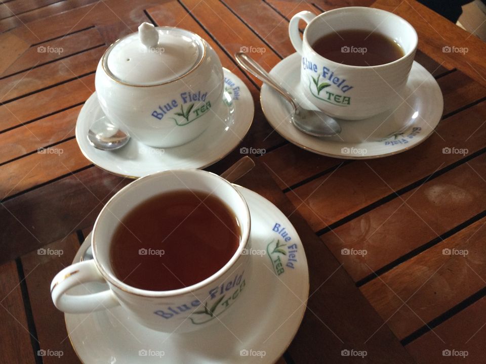 High tea at the 'Blue Field' tea factory in Sri Lanka. 