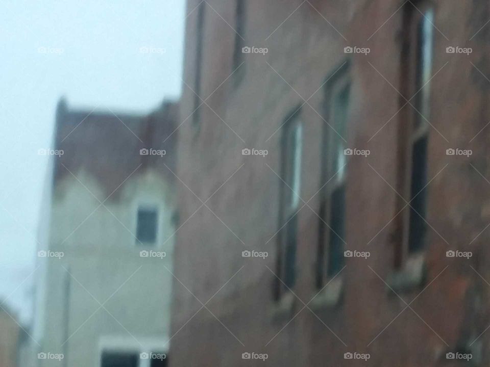 perspective walls windows sky grey