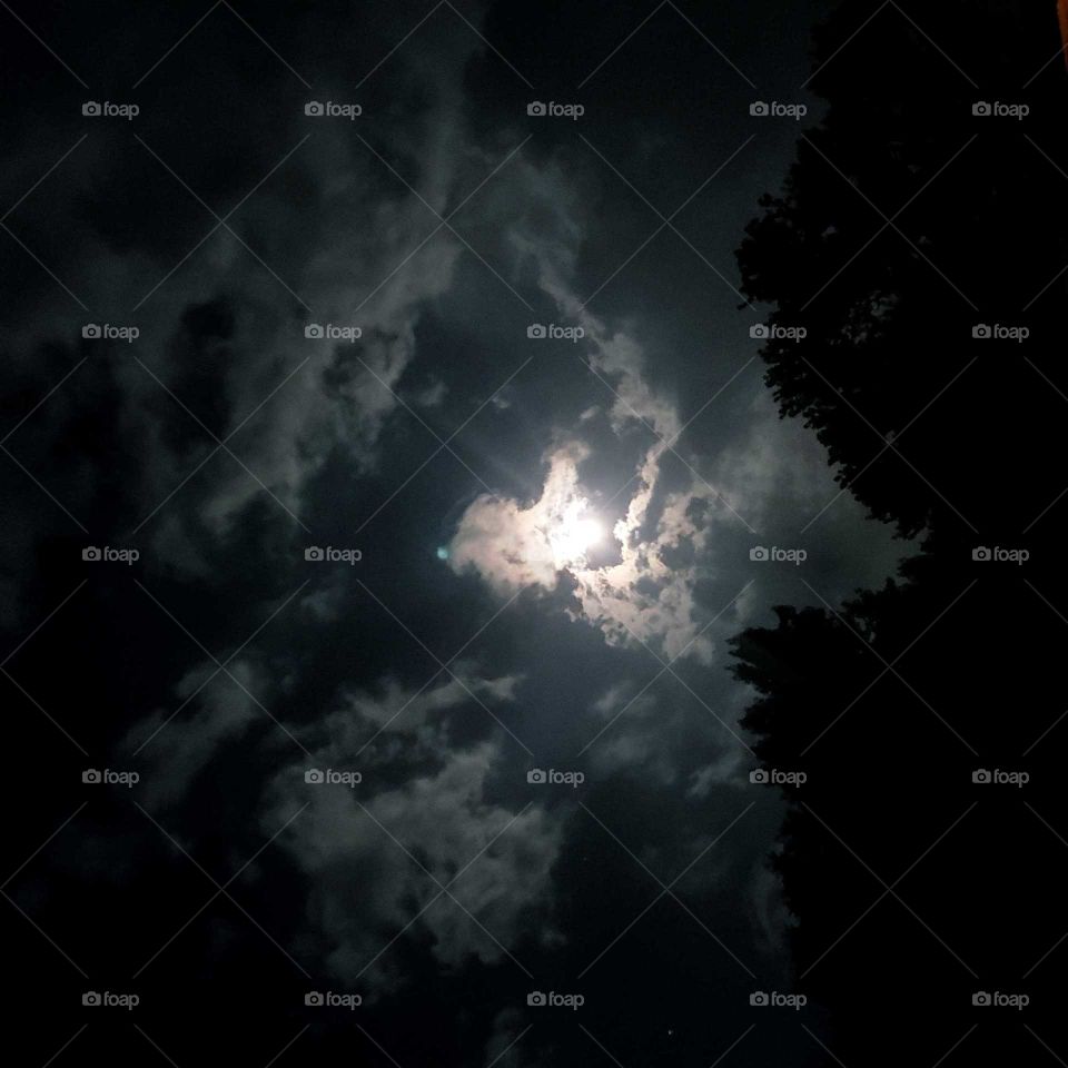 moonlit night after storms