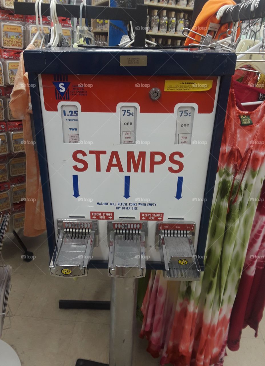 wow a stamp machine, these days!