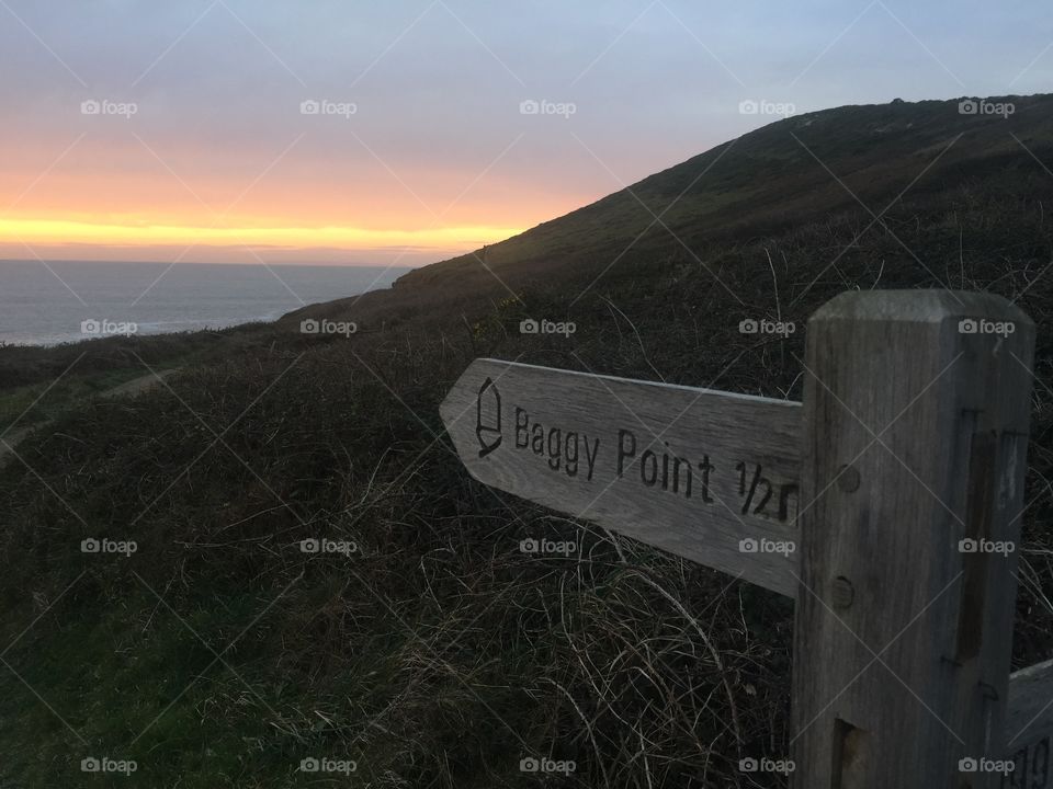 Sign to Baggy point