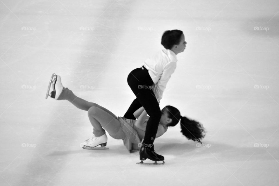 a couple dancing on ice