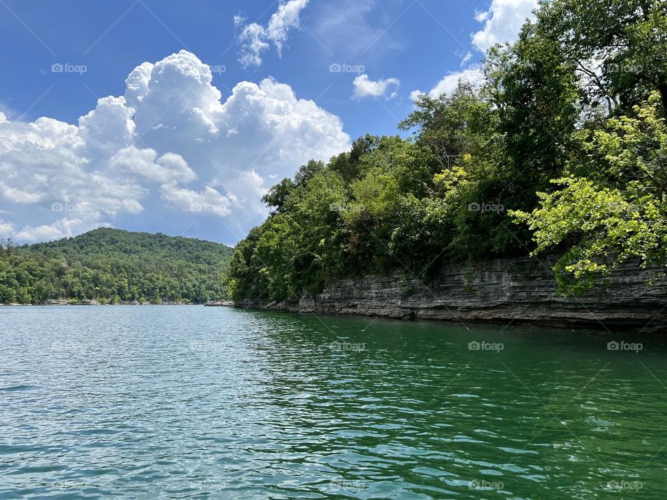 Out on the boat, enjoying the Lake