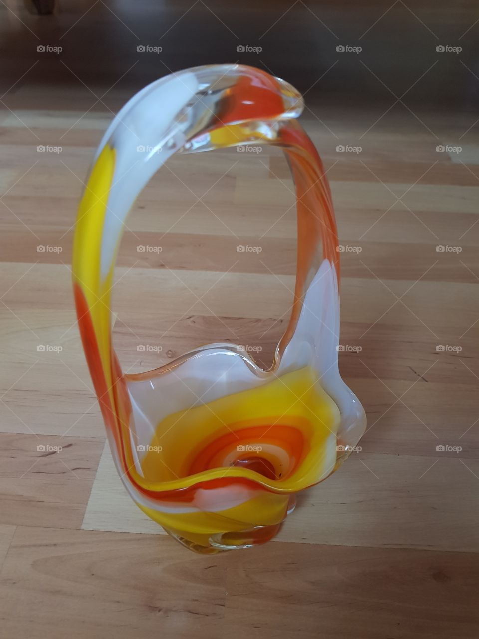 Lovely colourful glass vase.