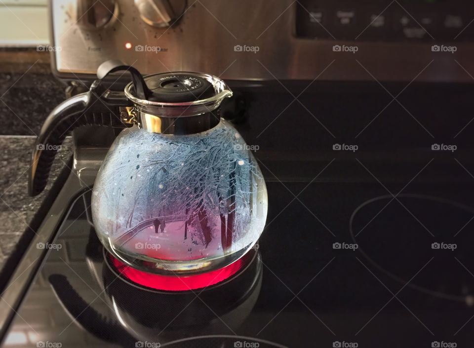 Thinking about tea on a snowy day