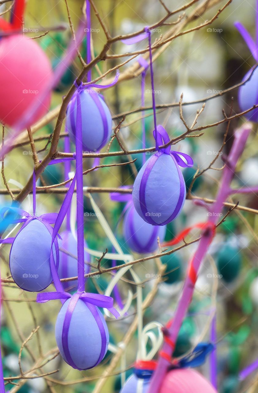 Purple Easter eggs