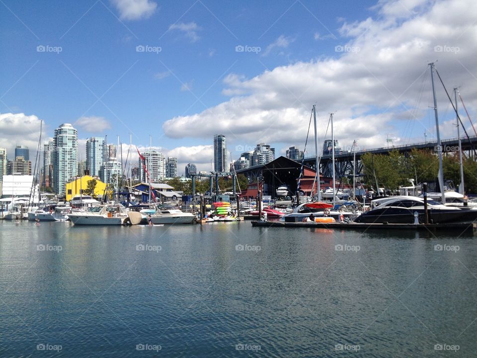 Vancouver Canada. View from the boat