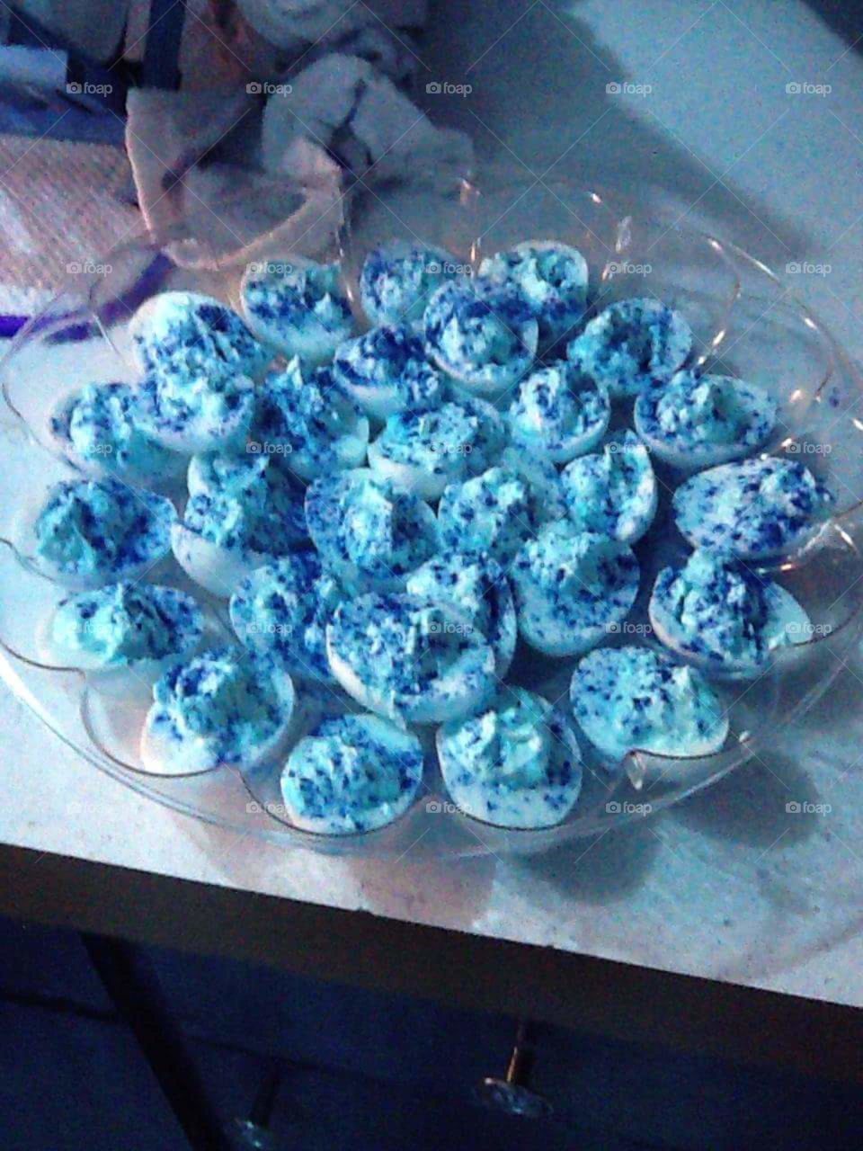 BLUE DEVILED EGGS ANY ONE